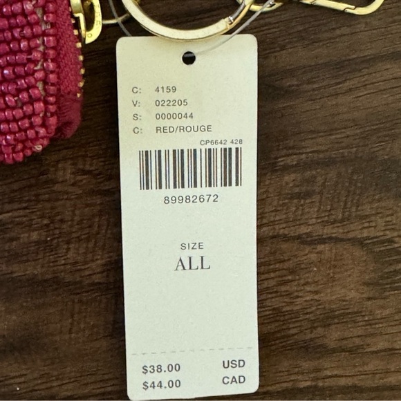 Anthropologie beaded coin purse-summer edition  size 3.5” by 5” - Picture 10 of 10